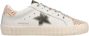Vintage Havana Womens Beyond Metallic Cow Lace Up Sneakers Shoes Casual - Off White