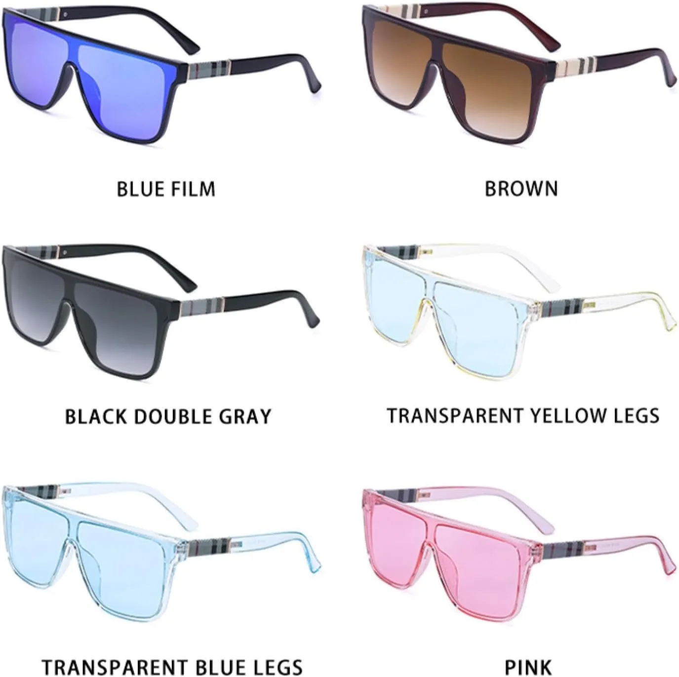 Vintage Oversized Sunglasses Women Fashion Flat Top Sun Glasses Ladies Trend Luxury One Piece Eyewear Female Shades