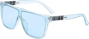 Vintage Oversized Sunglasses Women Fashion Flat Top Sun Glasses Ladies Trend Luxury One Piece Eyewear Female Shades
