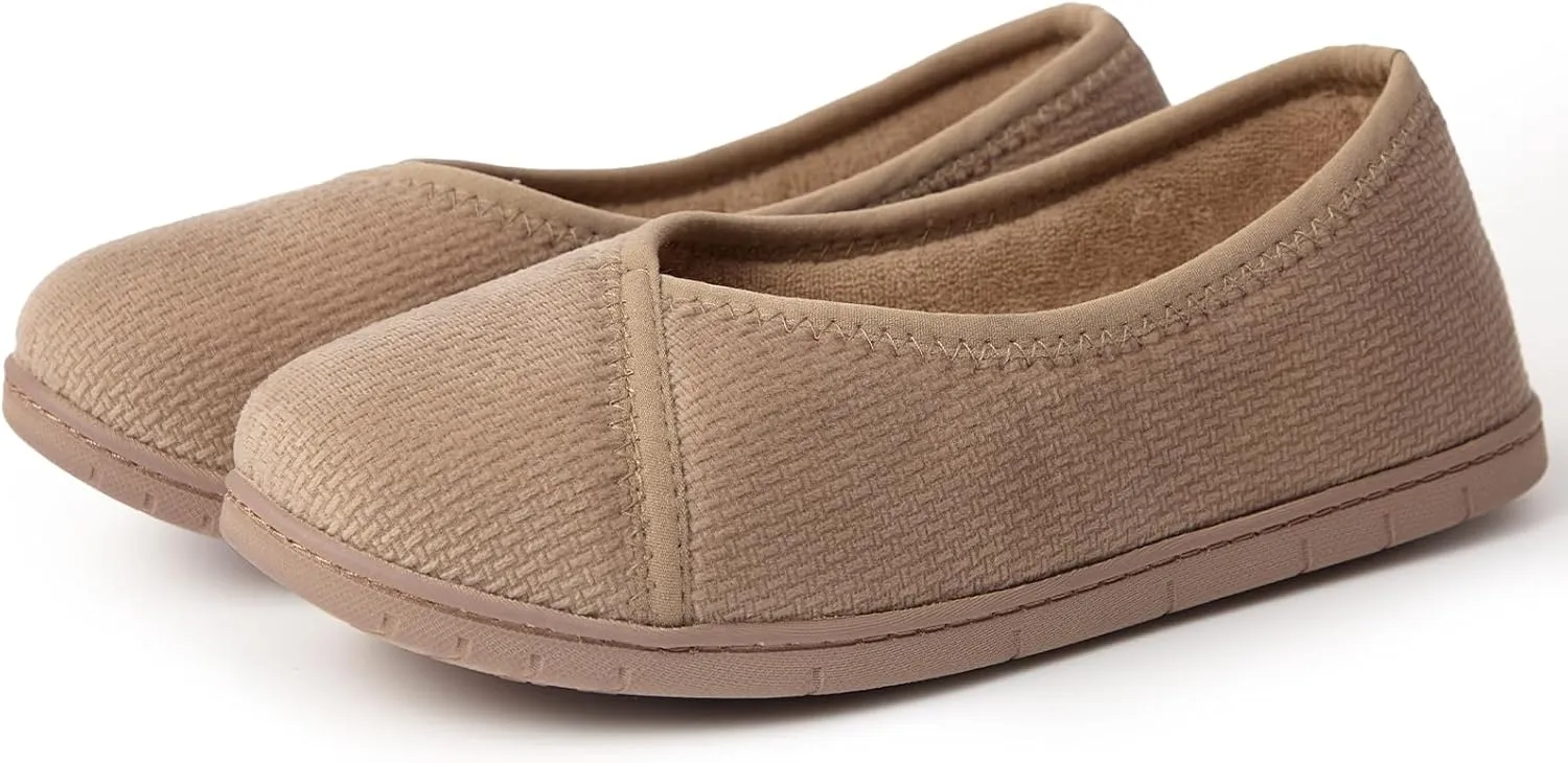 WALKFUN Women's Lightweight Portable House Shoes Slip on Memory Foam Indoor Slippers