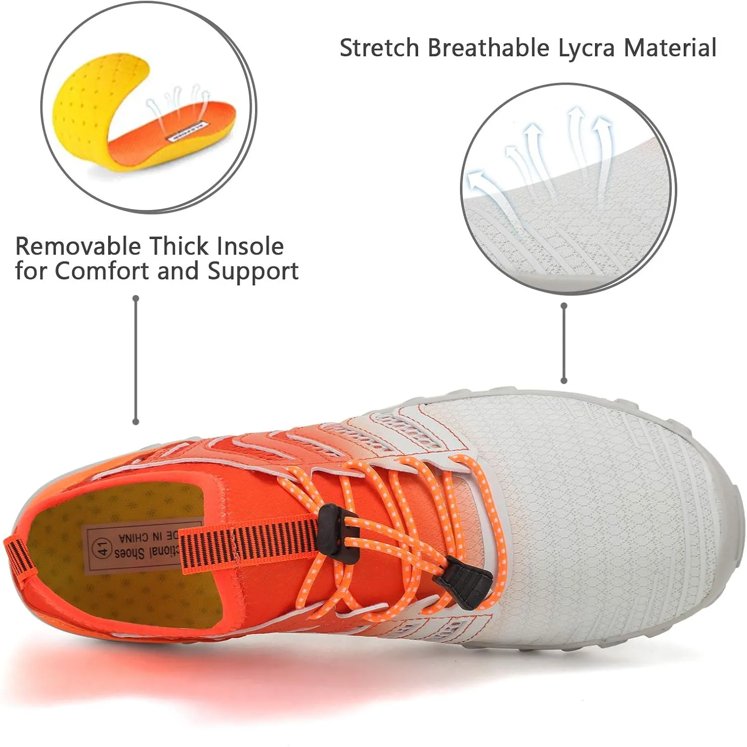 WateLves Water Shoes Mens Womens Barefoot Beach Swim Shoes Quick-Dry Aqua Socks for Surf Pool Yoga Water Aerobics