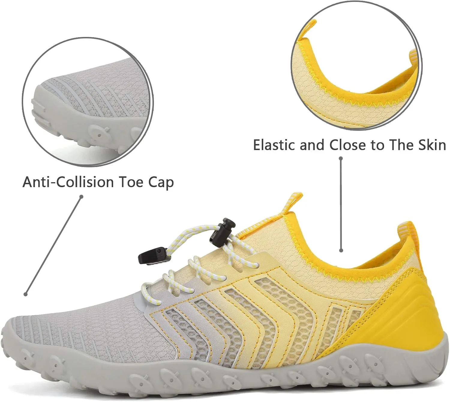 WateLves Water Shoes Mens Womens Barefoot Beach Swim Shoes Quick-Dry Aqua Socks for Surf Pool Yoga Water Aerobics