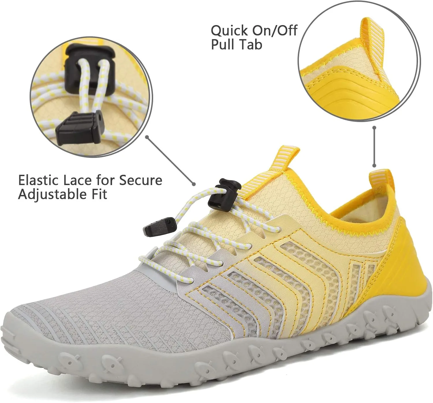 WateLves Water Shoes Mens Womens Barefoot Beach Swim Shoes Quick-Dry Aqua Socks for Surf Pool Yoga Water Aerobics