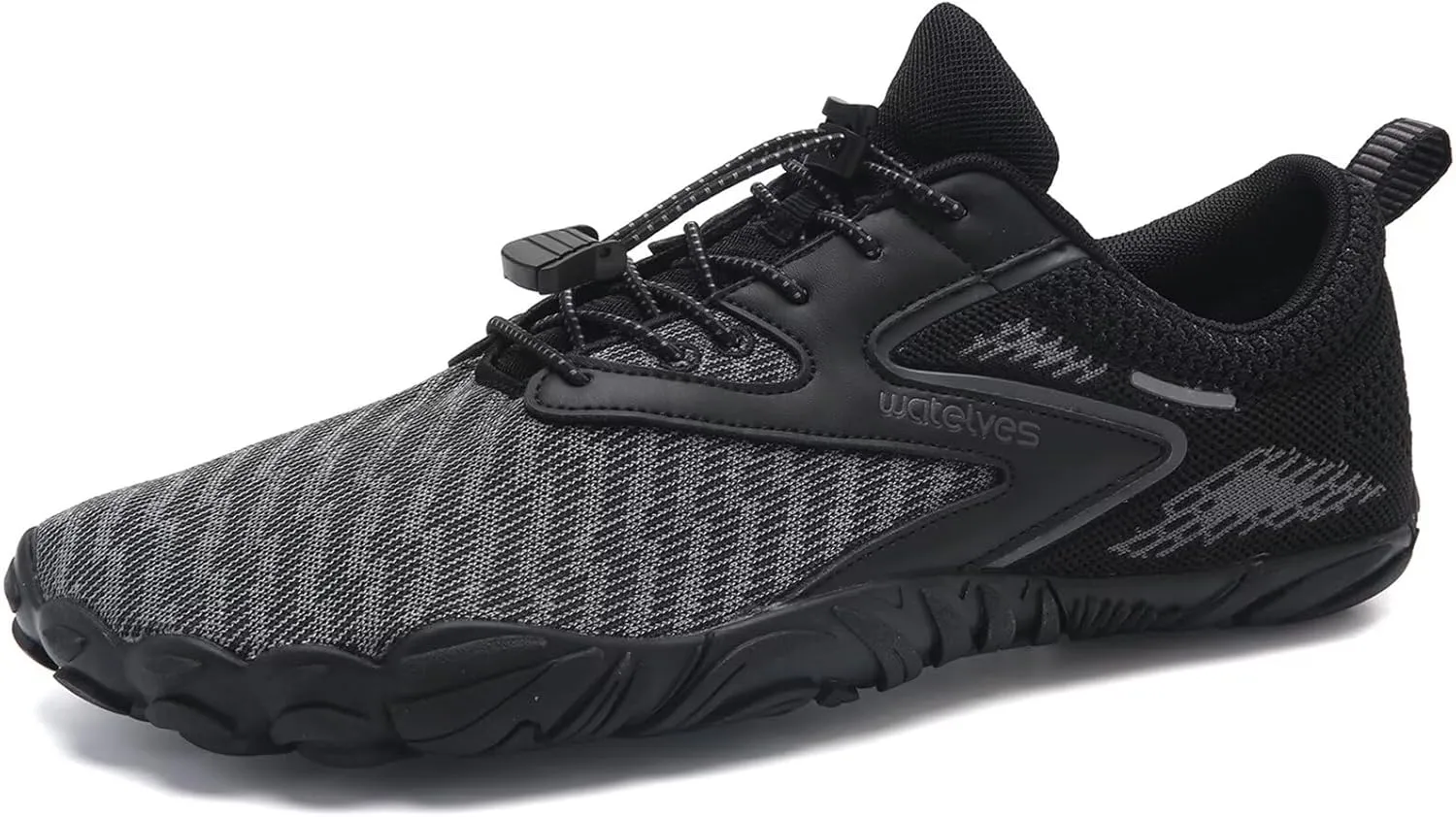 WateLves Water Shoes Mens Womens Beach Swim Shoes Quick-Dry Aqua Socks Pool Shoes for Surf Yoga Water Aerobics (05-Black, 47)