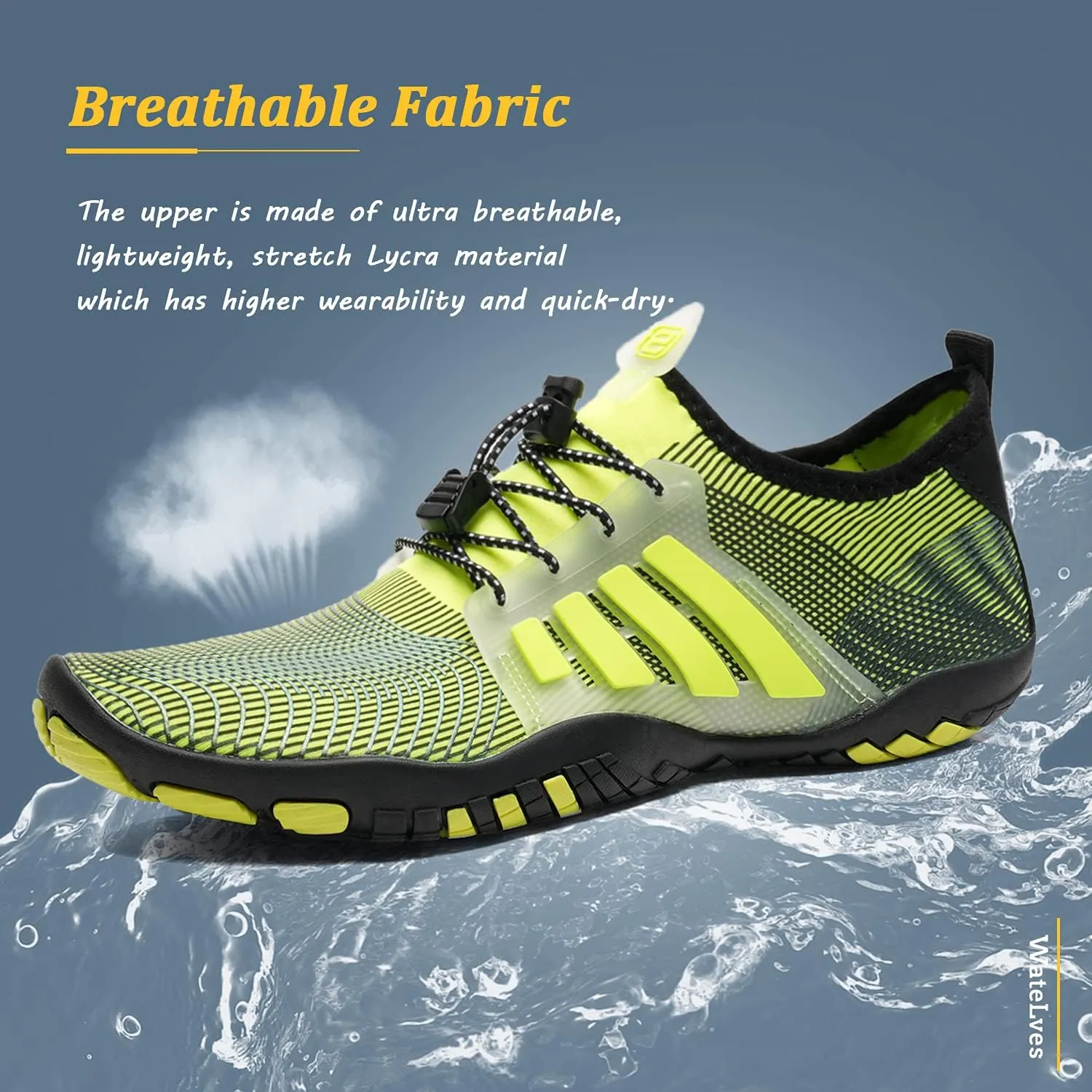 WateLves Water Shoes Mens Womens Beach Swim Shoes Quick-Dry Aqua Socks Pool Shoes for Surf Yoga Water Aerobics