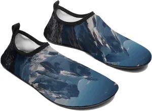 Water Shoes for Women Men Barefoot Water Sports Shoes Melting Snow Mountain Aqua Socks Quick-Dry Beach Shoes
