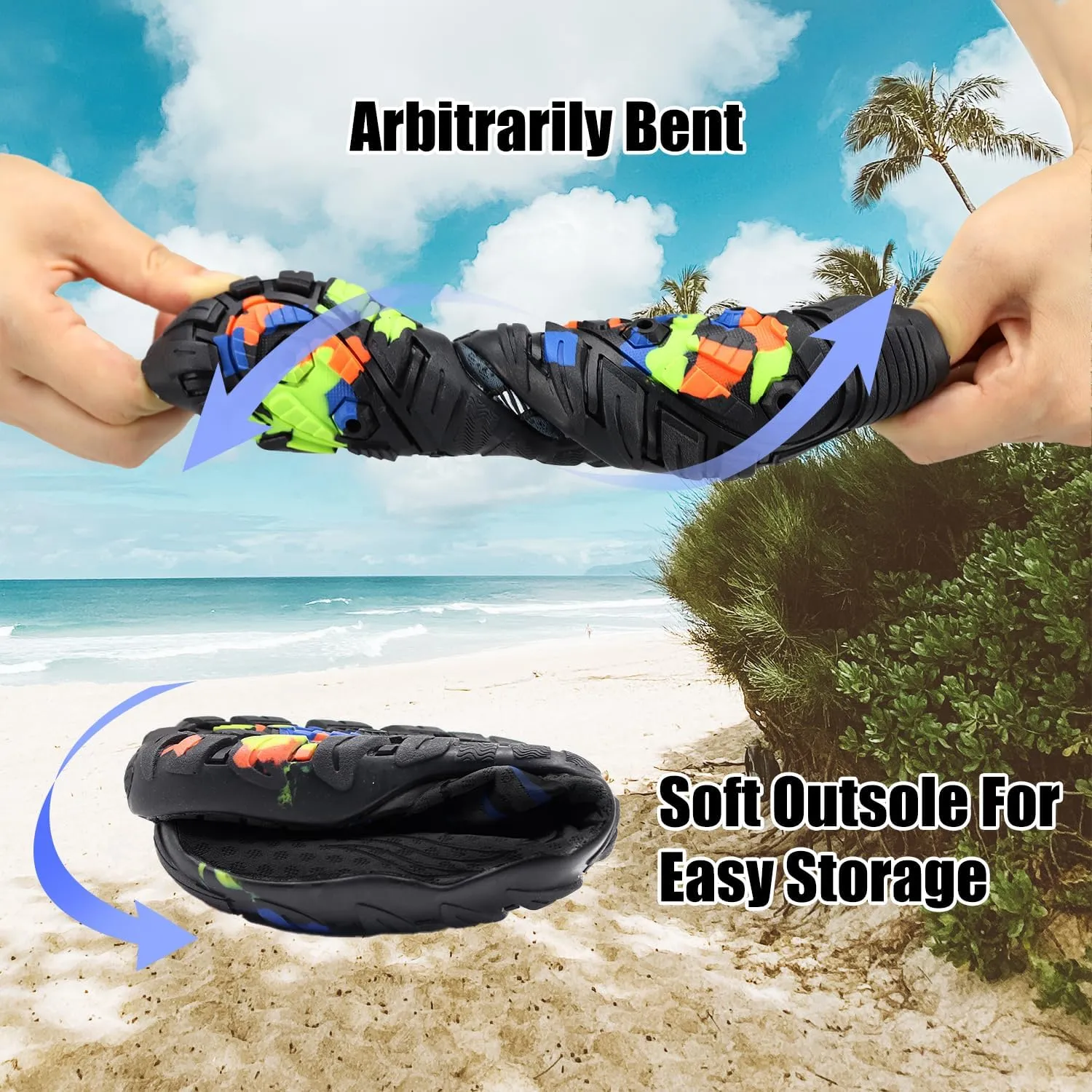 Water Shoes for Women Men, Quick Dry Barefoot Aqua Shoes Beach Swim Sports Outdoor Hiking Diving Surf