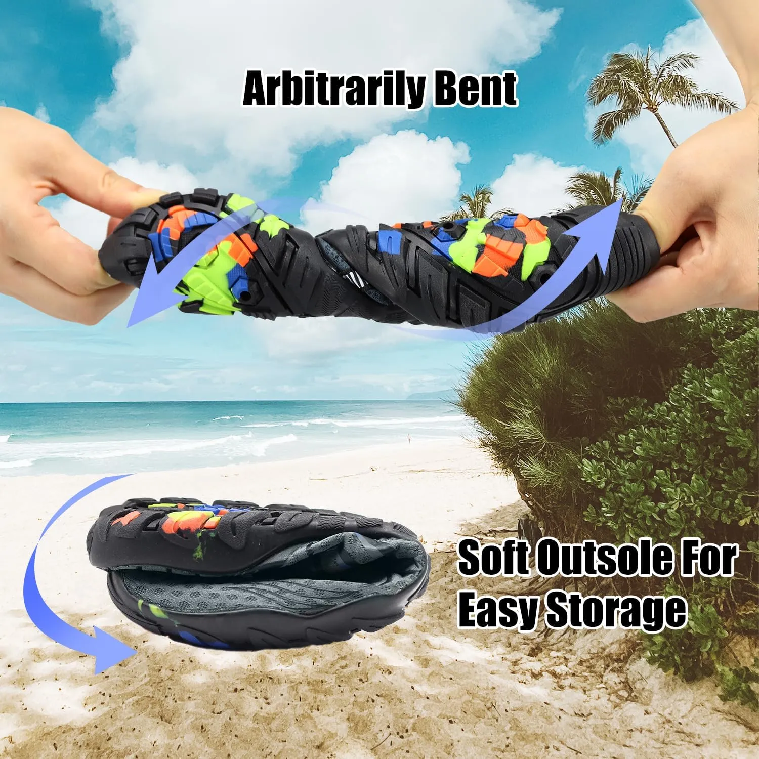 Water Shoes for Women Men, Quick Dry Barefoot Aqua Shoes Beach Swim Sports Outdoor Hiking Diving Surf