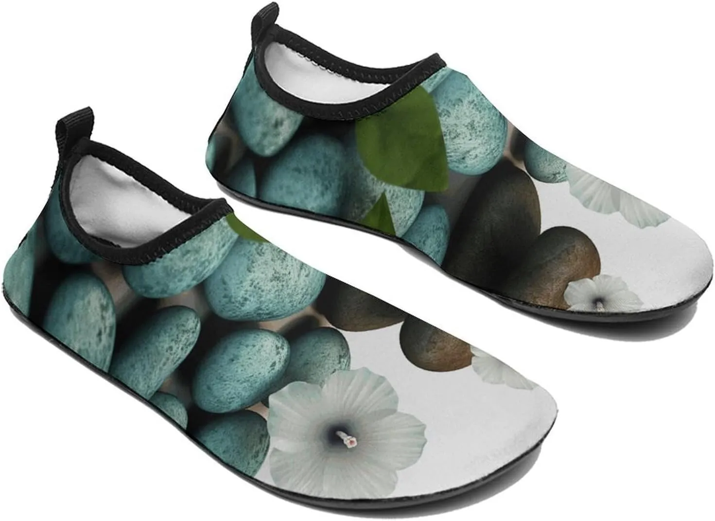 Water Shoes for Women Men Swim Beach Shoes Quick Dry Barefoot Aqua Shoes Cobblestone Zen Flowers Sport Shoes Hiking Shoes