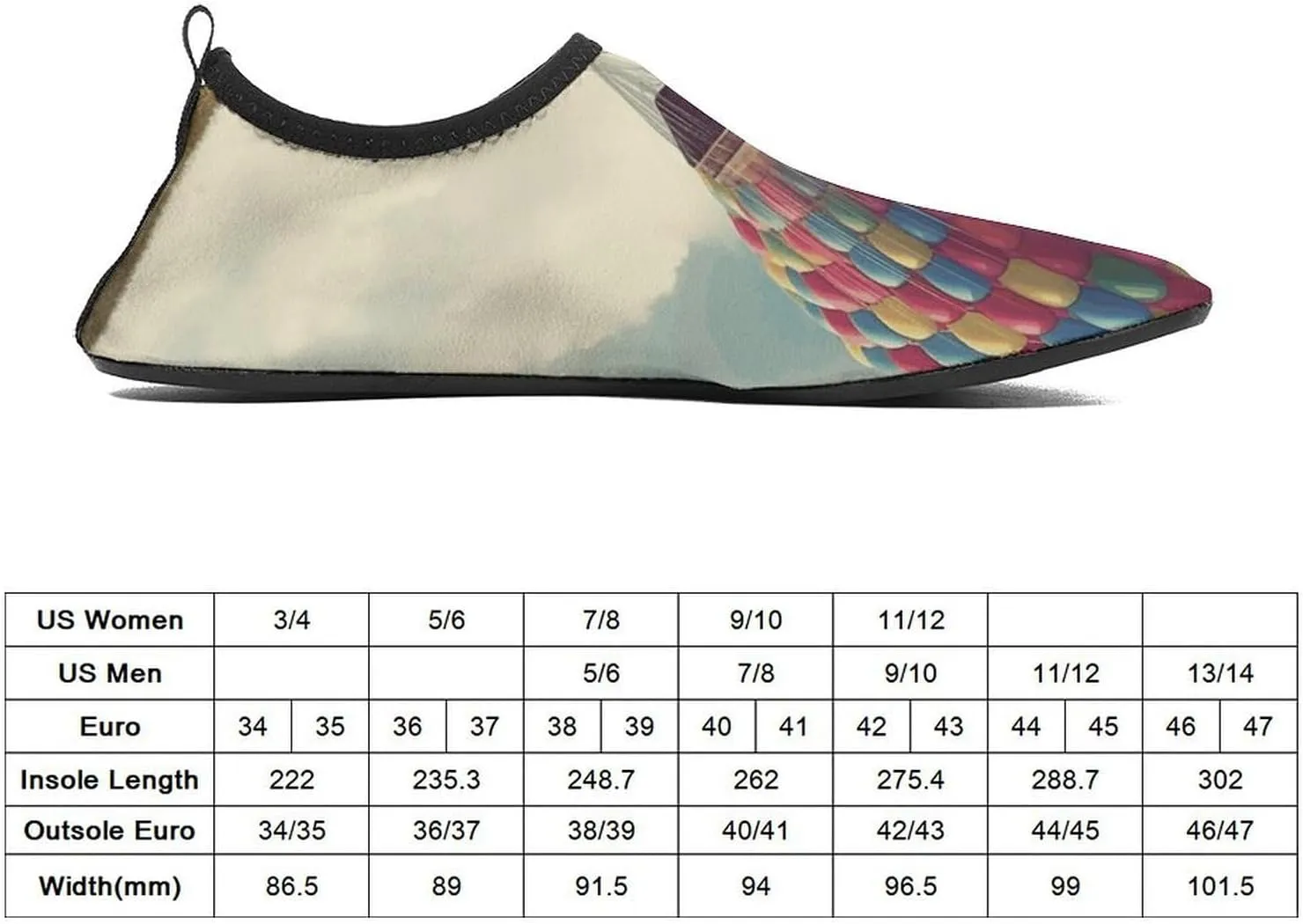 Water Shoes for Women Men Swim Beach Shoes Quick Dry Barefoot Aqua Shoes Hot Air Balloon Take Wooden House Sport Shoes Hiking Shoes