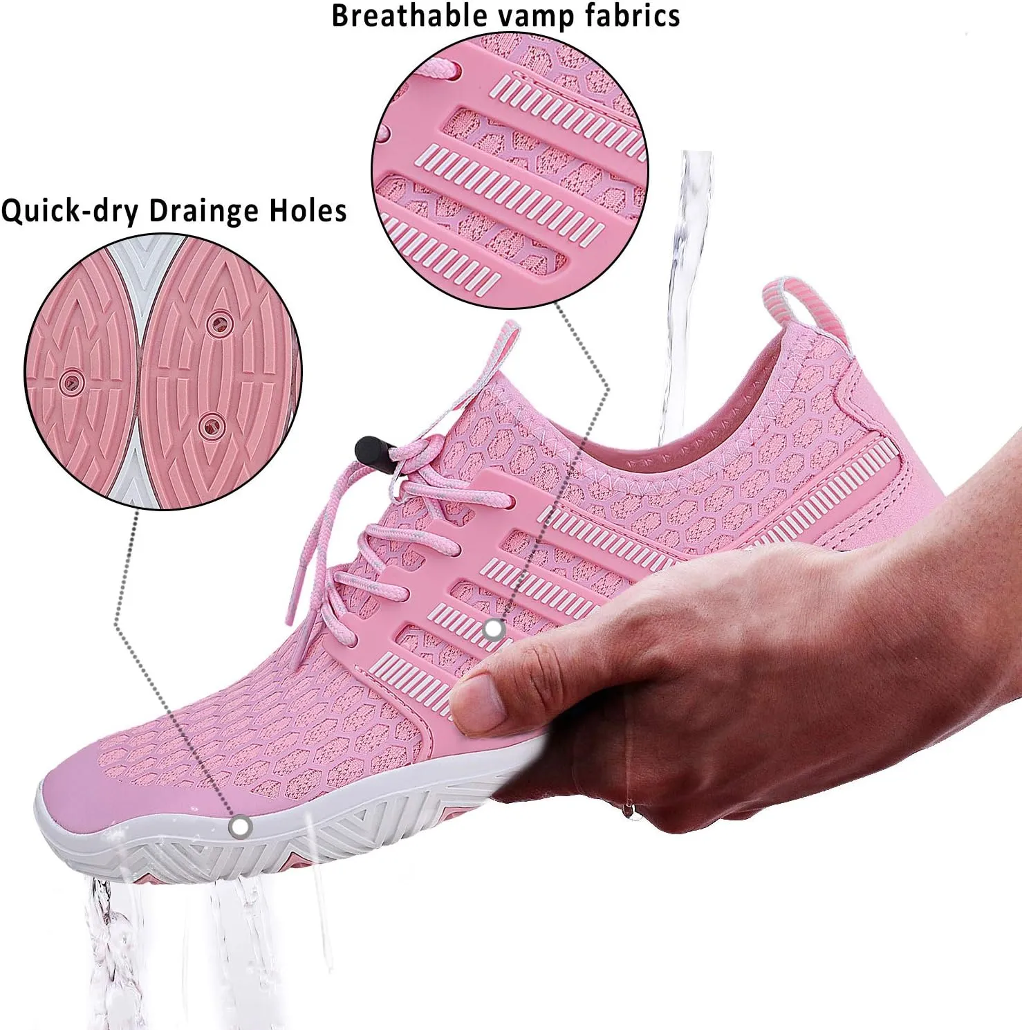 Water Shoes Mens Womens Quick Dry Barefoot Aqua Socks Diving Sports Shoes for Beach Swim Surf Pool Yoga Outdoor Trip