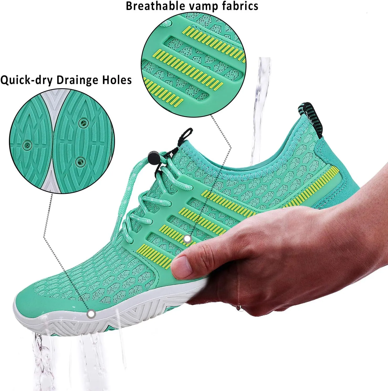 Water Shoes Mens Womens Quick Dry Barefoot Aqua Socks Diving Sports Shoes for Beach Swim Surf Pool Yoga Outdoor Trip