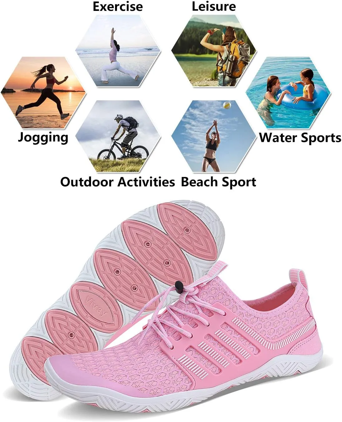 Water Shoes Mens Womens Quick Dry Barefoot Aqua Socks Diving Sports Shoes for Beach Swim Surf Pool Yoga Outdoor Trip