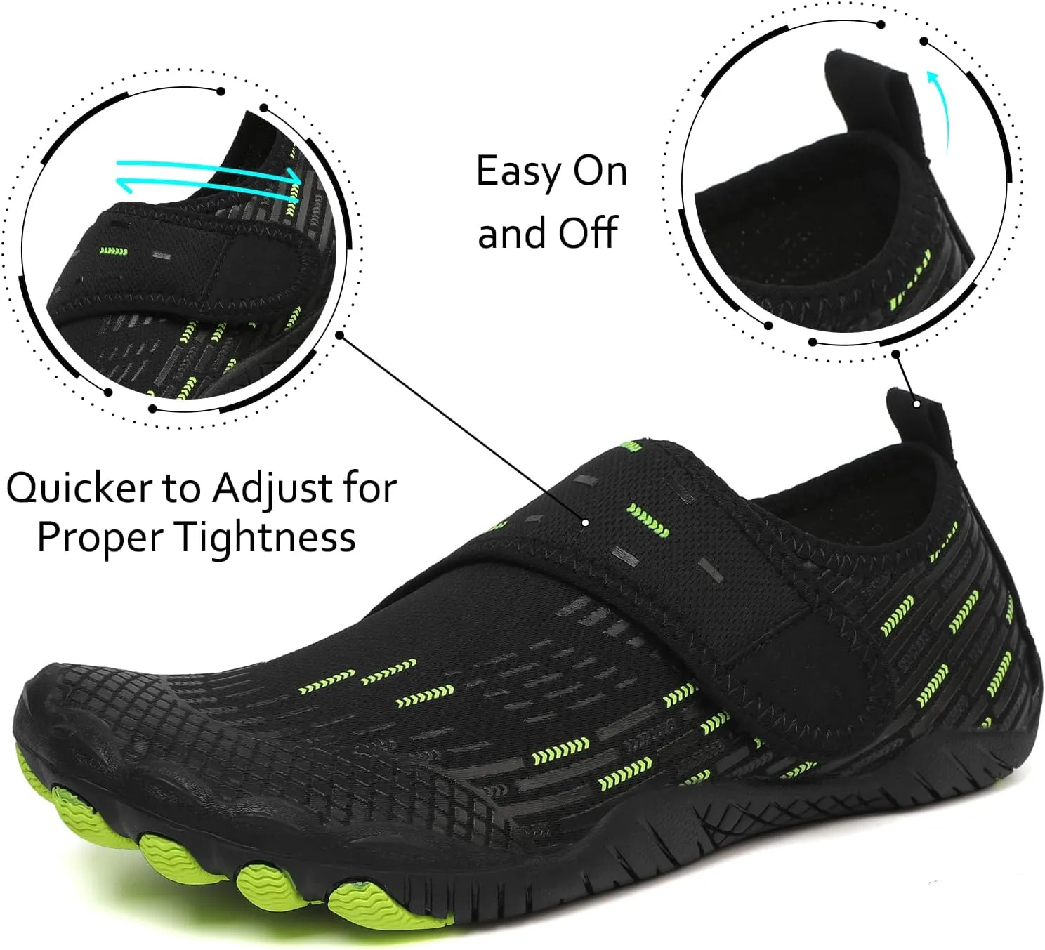 Water Shoes Mens Womens Quick-Dry Barefoot Swim Beach Pool Shoes Aqua Yoga Socks for Hiking Walking Diving Surf Outdoor Water Sports