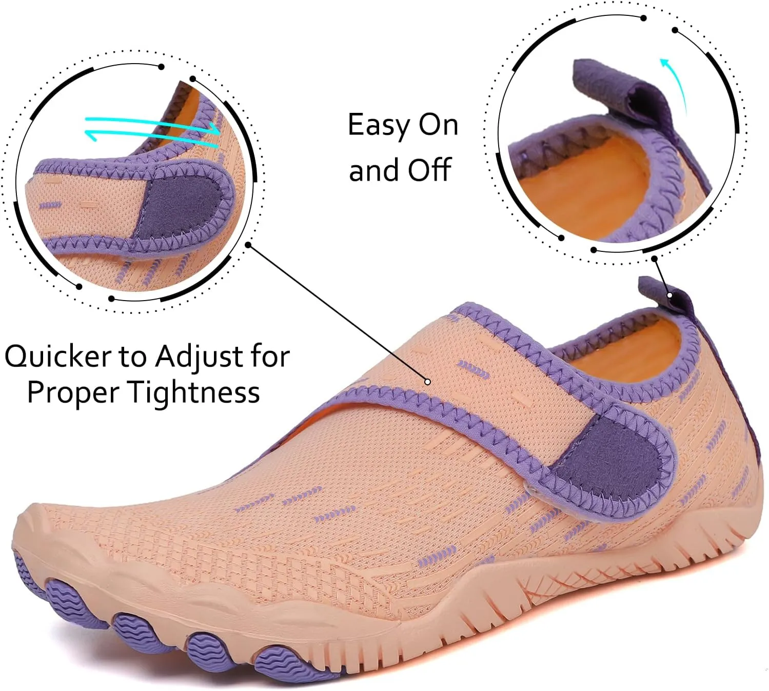 Water Shoes Mens Womens Quick-Dry Barefoot Swim Beach Pool Shoes Aqua Yoga Socks for Hiking Walking Diving Surf Outdoor Water Sports