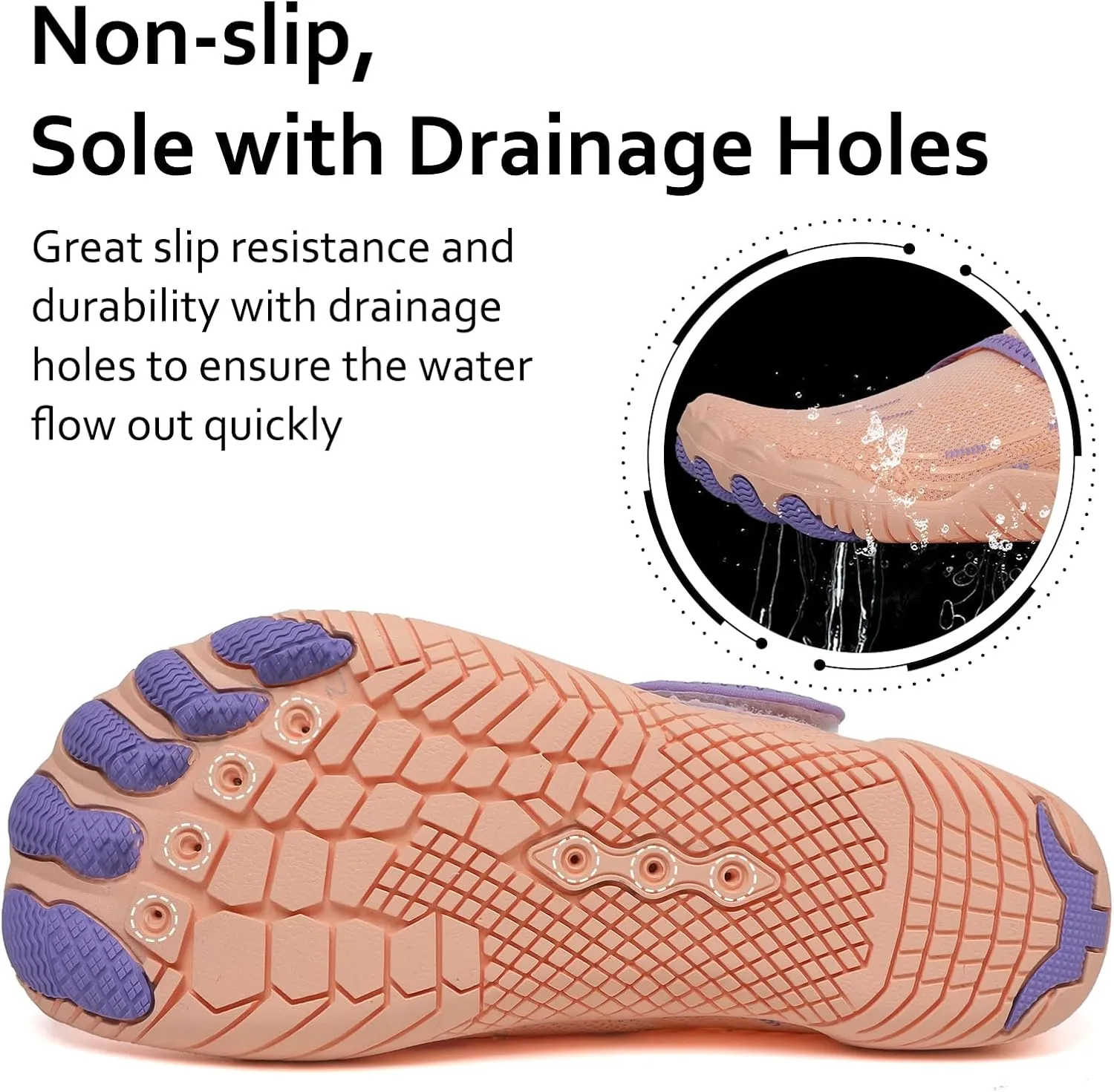 Water Shoes Mens Womens Quick-Dry Barefoot Swim Beach Pool Shoes Aqua Yoga Socks for Hiking Walking Diving Surf Outdoor Water Sports