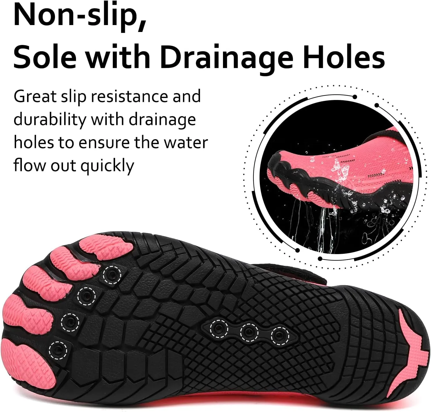 Water Shoes Mens Womens Quick-Dry Barefoot Swim Beach Pool Shoes Aqua Yoga Socks for Hiking Walking Diving Surf Outdoor Water Sports