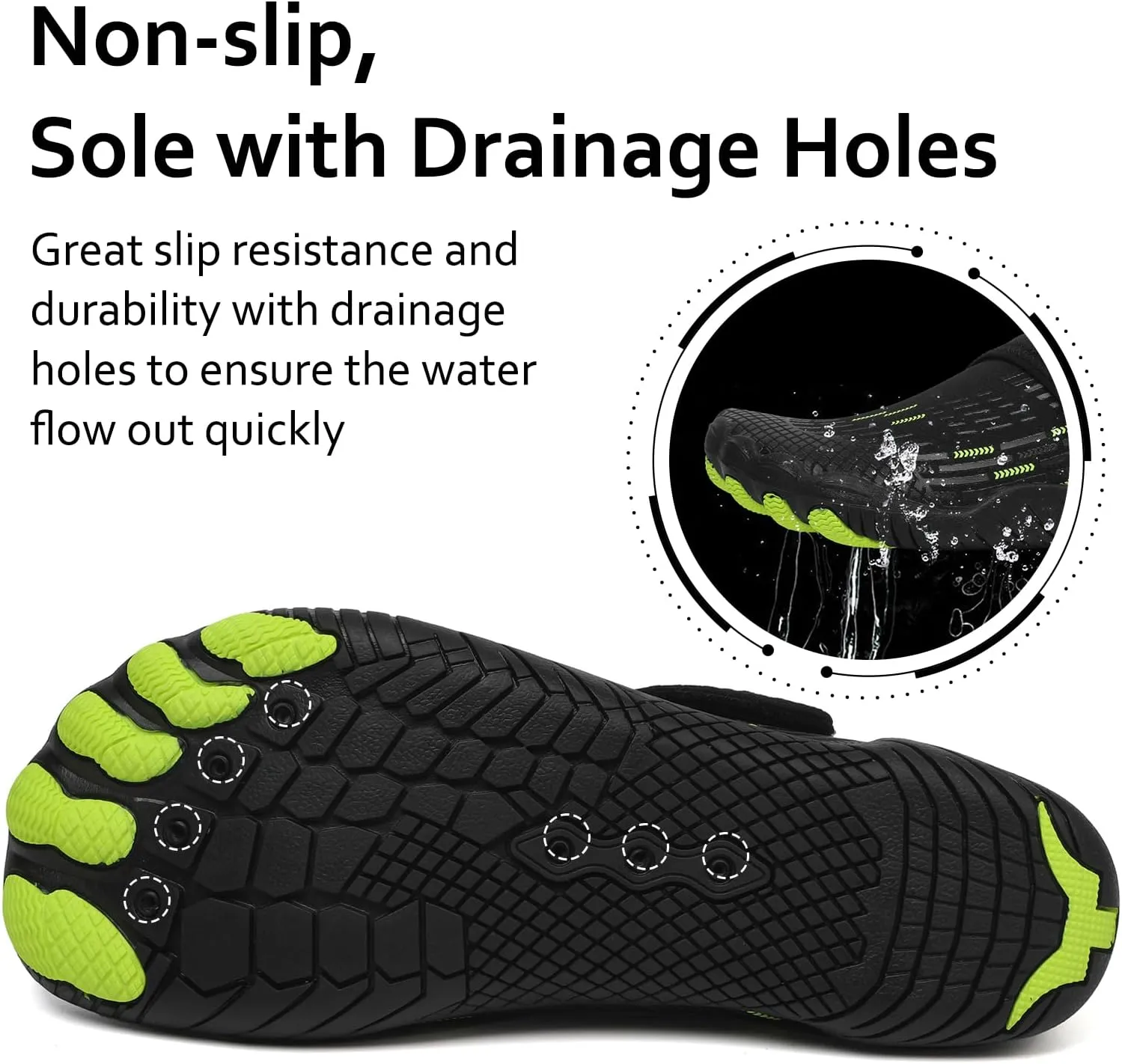 Water Shoes Mens Womens Quick-Dry Barefoot Swim Beach Pool Shoes Aqua Yoga Socks for Hiking Walking Diving Surf Outdoor Water Sports