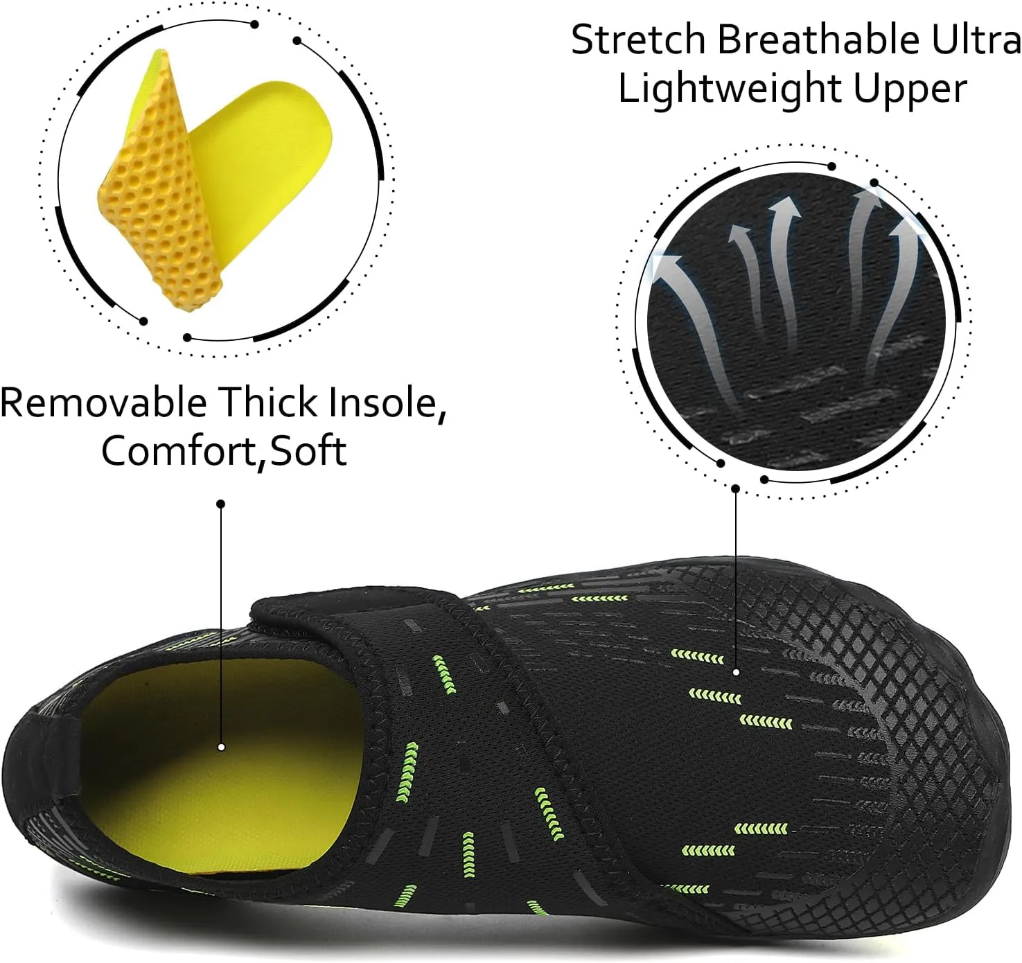 Water Shoes Mens Womens Quick-Dry Barefoot Swim Beach Pool Shoes Aqua Yoga Socks for Hiking Walking Diving Surf Outdoor Water Sports