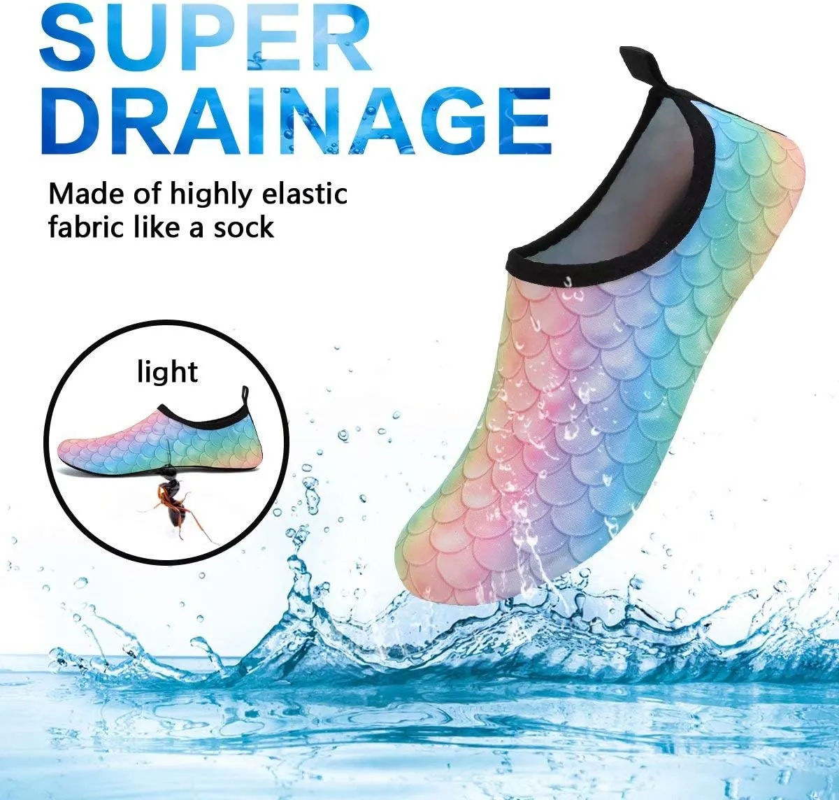 Water-Shoes-Swim-Shoes Quick-Dry Barefoot Aqua-Socks-Beach-Shoes for Pool Yoga Surf for Women-Men