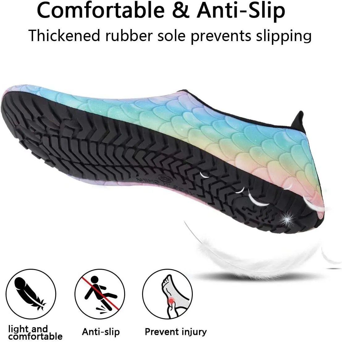 Water-Shoes-Swim-Shoes Quick-Dry Barefoot Aqua-Socks-Beach-Shoes for Pool Yoga Surf for Women-Men