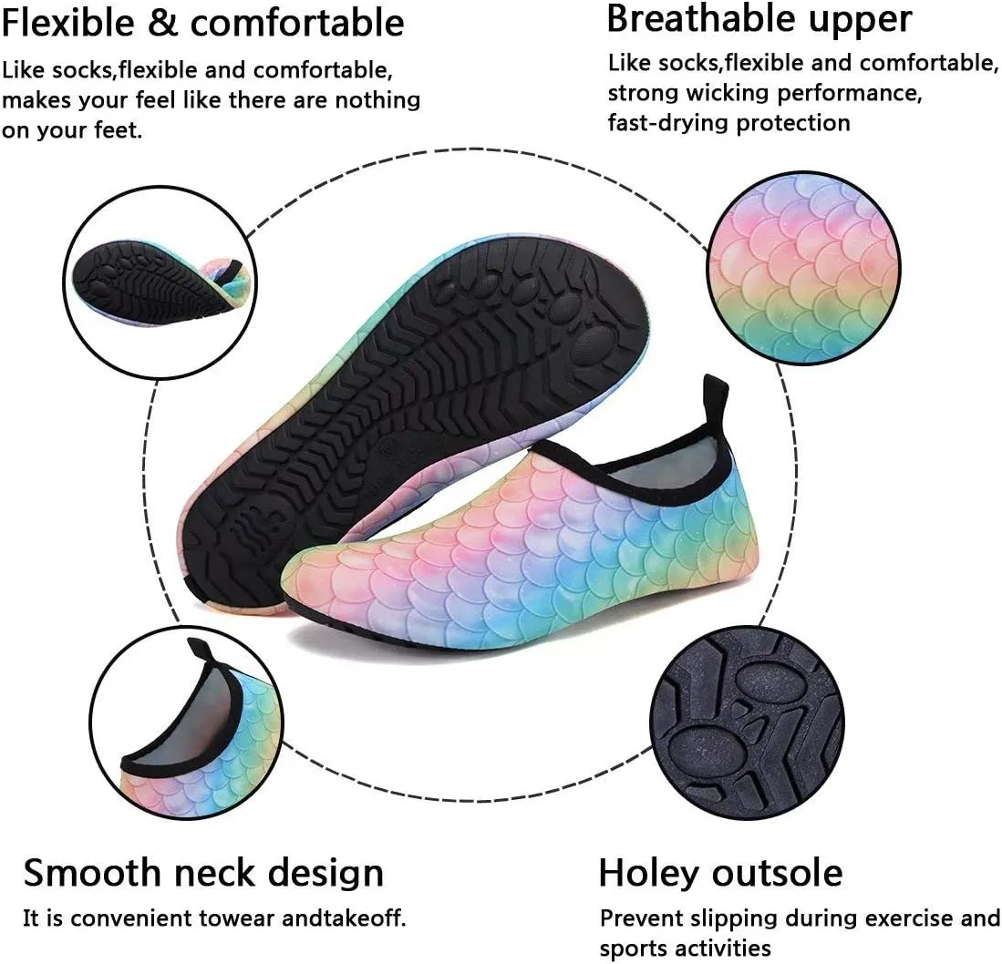 Water-Shoes-Swim-Shoes Quick-Dry Barefoot Aqua-Socks-Beach-Shoes for Pool Yoga Surf for Women-Men