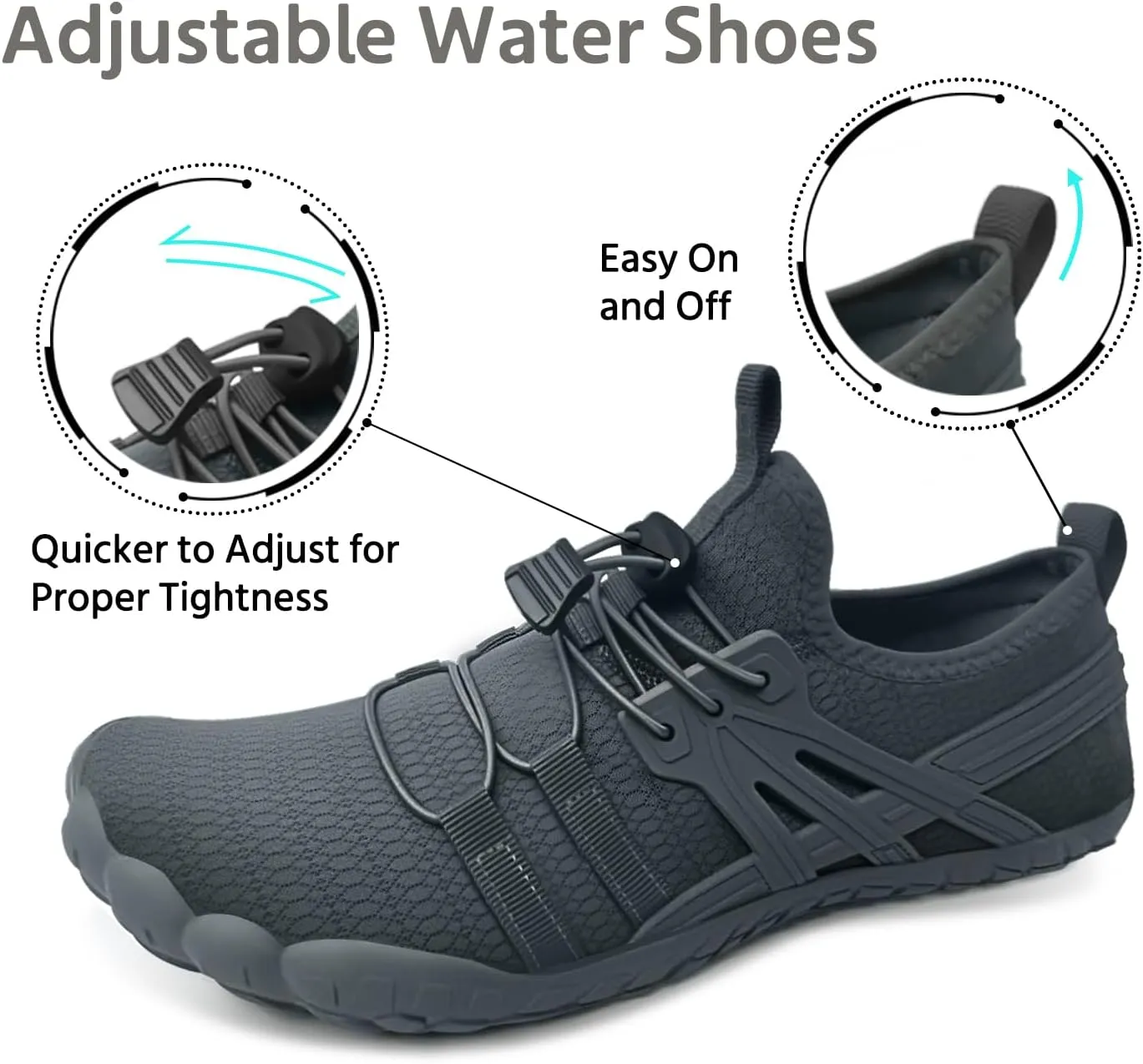 Water Shoes Women Quick-Dry Aqua Sock Barefoot for Beach Swim River Lake Pool Surfing Kayaking