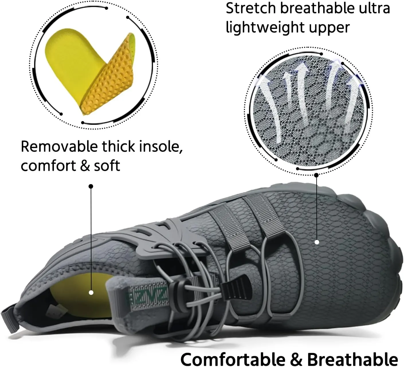 Water Shoes Women Quick-Dry Aqua Sock Barefoot for Beach Swim River Lake Pool Surfing Kayaking