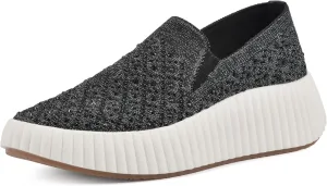 WHITE MOUNTAIN Women's Dyles Rhinestoned Woven Knit Sneaker