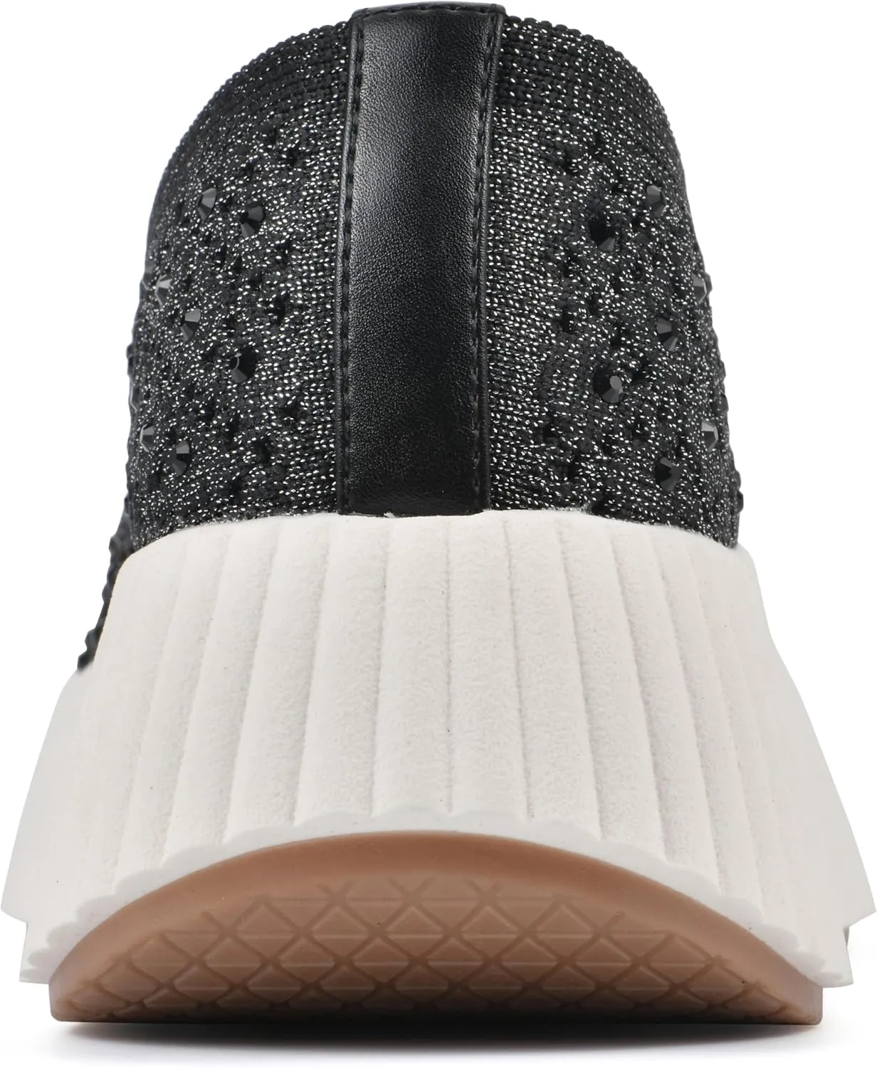 WHITE MOUNTAIN Women's Dyles Rhinestoned Woven Knit Sneaker
