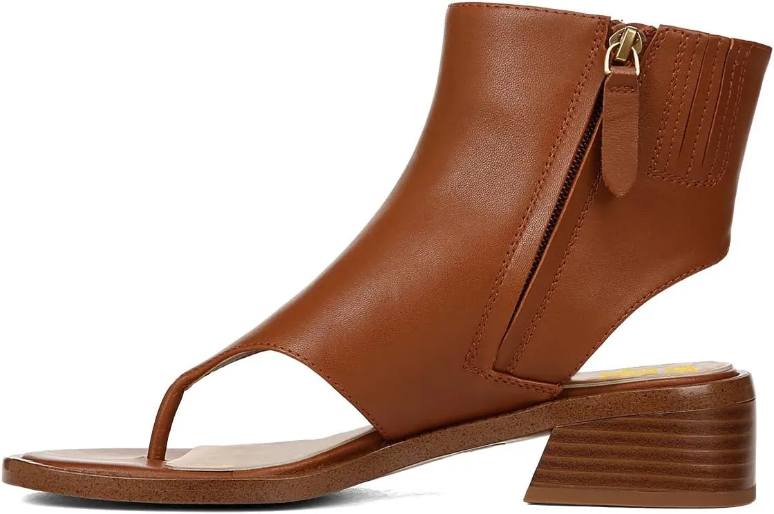 Women Ankle Sandals Boots Chunky Low Heels Flip Flop Open Toe Side Zippers Shoe Shopping Party Prom Size 4-16 US