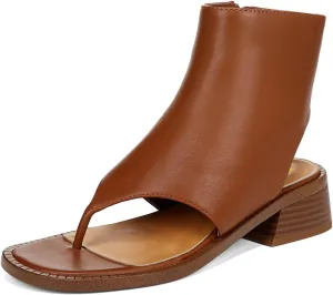 Women Ankle Sandals Boots Chunky Low Heels Flip Flop Open Toe Side Zippers Shoe Shopping Party Prom Size 4-16 US