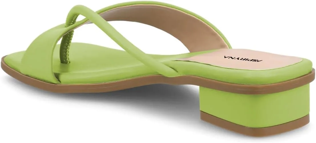 Women Fashion Open Square Toe Thong Sandals Slip on Low Block Heel Comfy Flip Flops Casual Daily Wear Indoor Outdoor Slippers Size 4-16 US