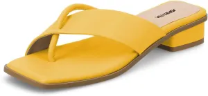 Women Fashion Open Square Toe Thong Sandals Slip on Low Block Heel Comfy Flip Flops Casual Daily Wear Indoor Outdoor Slippers Size 4-16 US