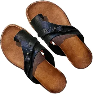 Women Fashion Toe Loop Sandals, Women's Breathable Non-Slip Slip-On Hallux Valgus Clip Toe Sandals, Summer Comfortable Orthopedic Flip-Flop, for Bunion Splints Toe Separator