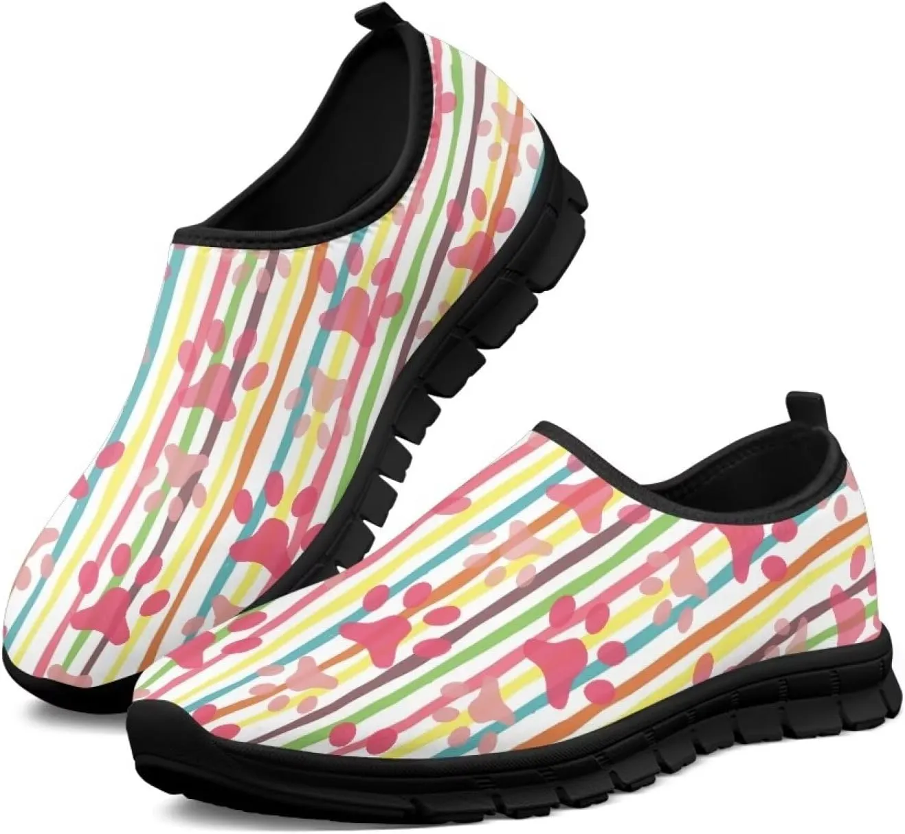 Women Slip On Sneakers Casual Low Top Flats Shoes Soft Non-Slip Walking Shoes Classic Lightweight Shoes