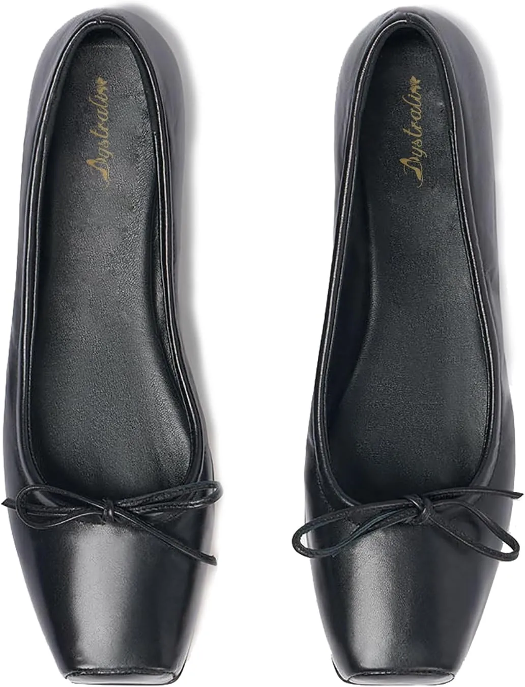 Women Square Toe Ballet Flats Bow Slip On Ballet Dress Shoes Satin Comfy Closed Square Toe Flat Shoes Wedding Bridal Walking Office Ladies Flats Drive Casual Ballet Shoes 4-11 M US