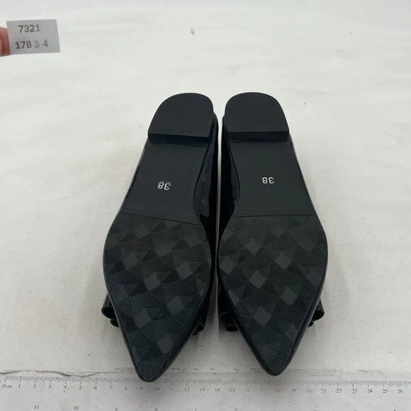 Women Sweet Bownot Pointed Toe Ballet Flat Shoes Casual Slip On Single Shoes