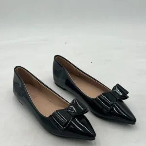 Women Sweet Bownot Pointed Toe Ballet Flat Shoes Casual Slip On Single Shoes