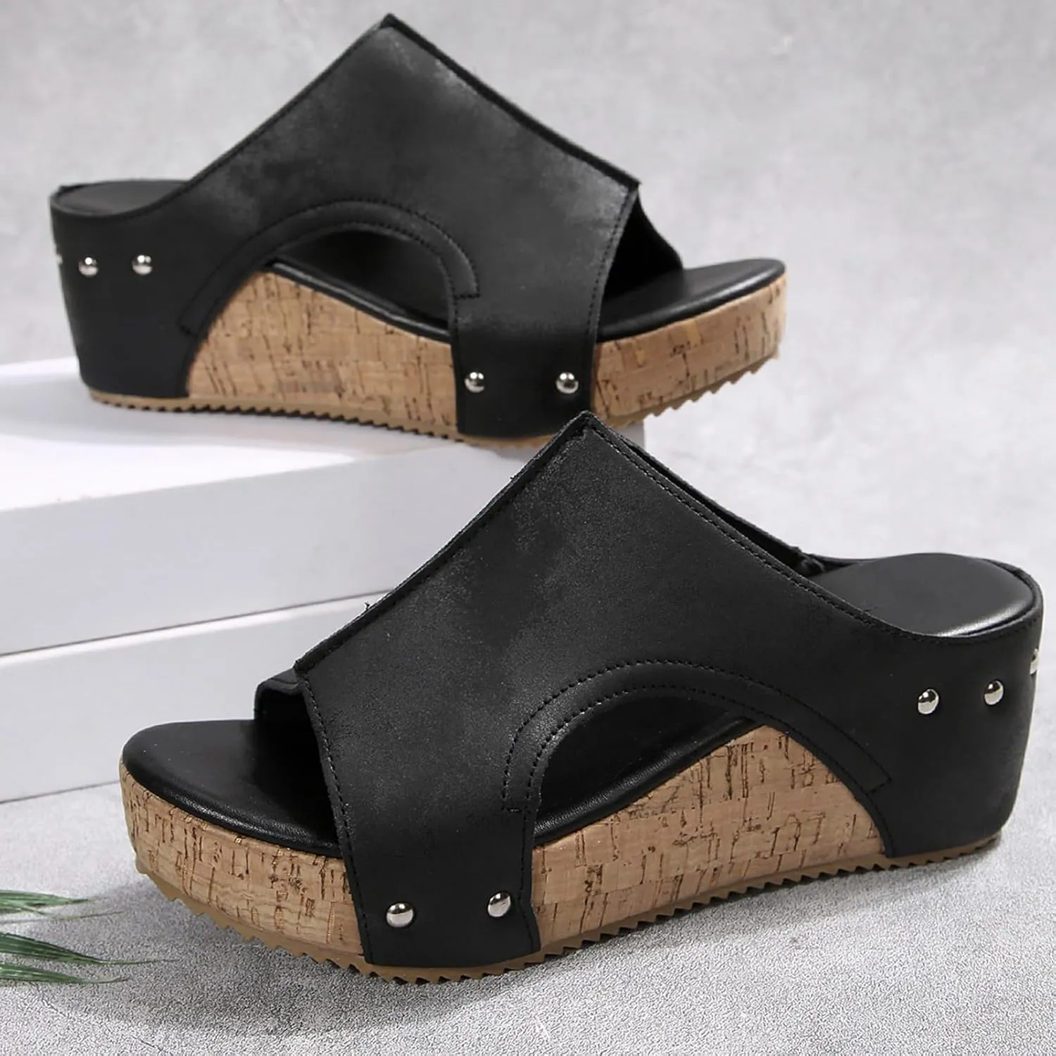 Women'S 2025 Summer Sandals Arch Support Wedge & Platform Heels, Beach Resort Dressy Or Casual Walking Shoes