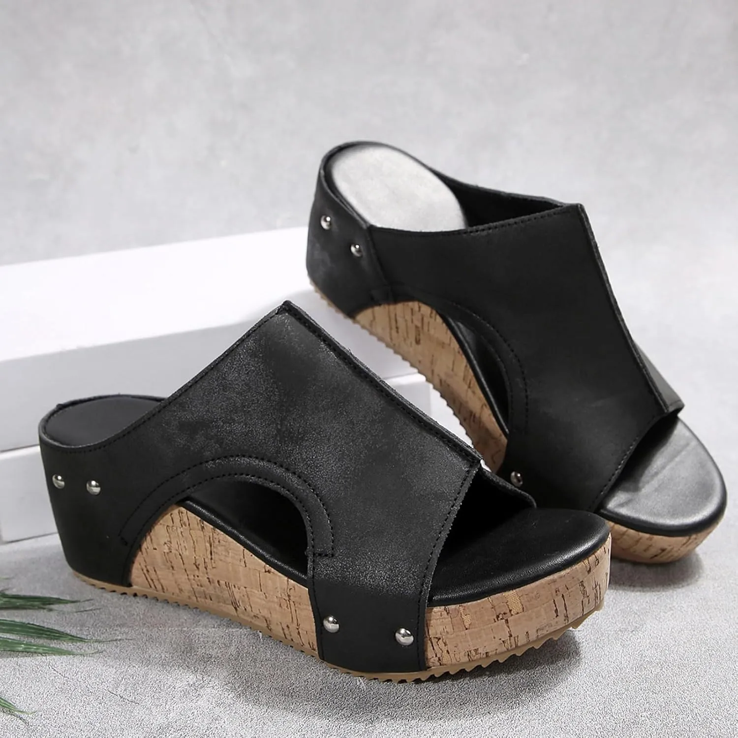 Women'S 2025 Summer Sandals Arch Support Wedge & Platform Heels, Beach Resort Dressy Or Casual Walking Shoes