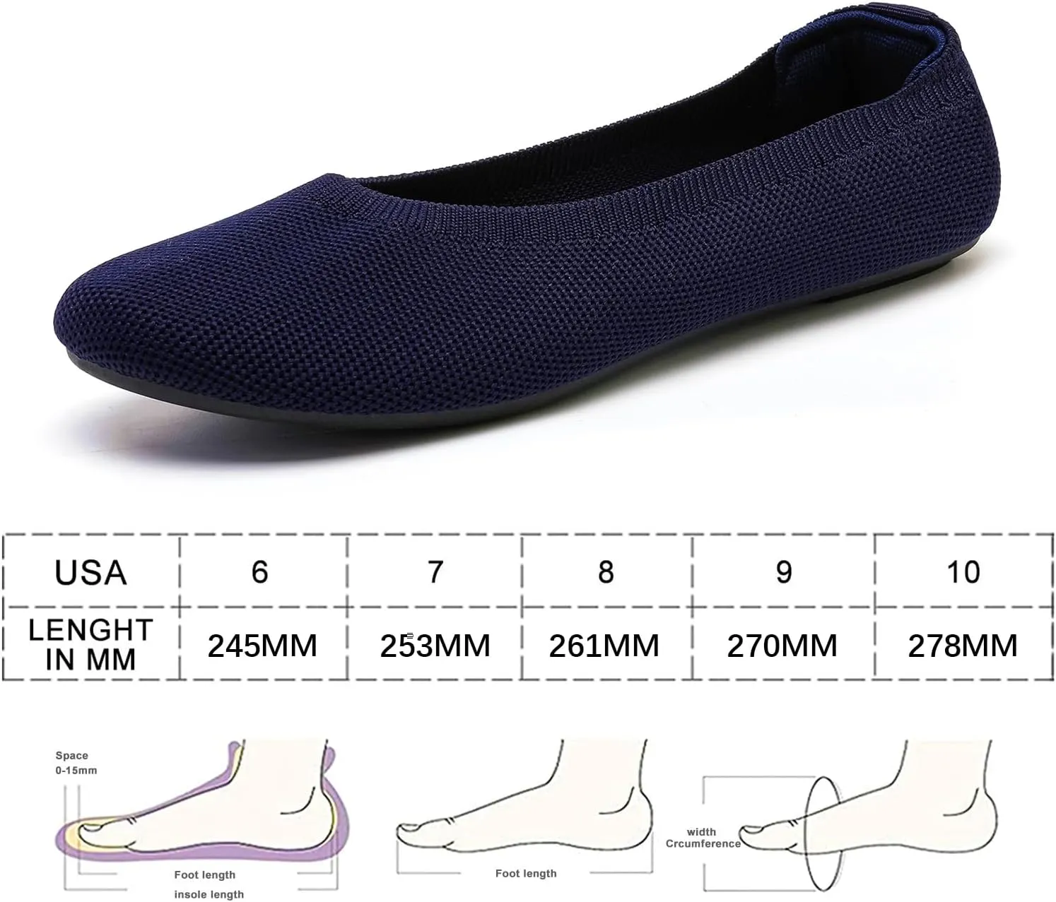 Women's Ballet Flats Dress Shoes for Women, Women Classic Round Toe Slip On Flat Walking Shoes, Women Casual Comfortable Soft Knit Black Leopard Flats Shoes