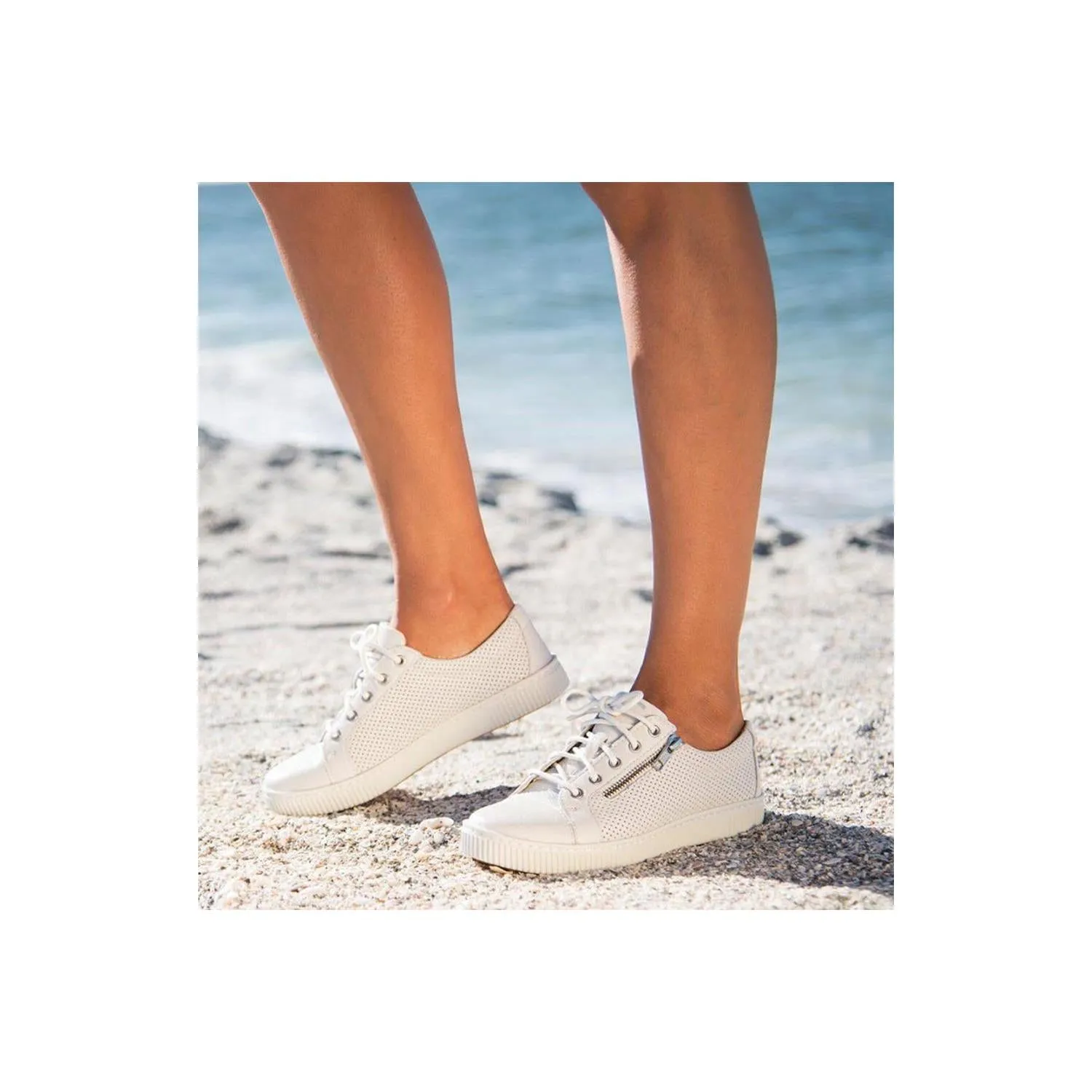 Women's Born Tamara White Perforated Leather