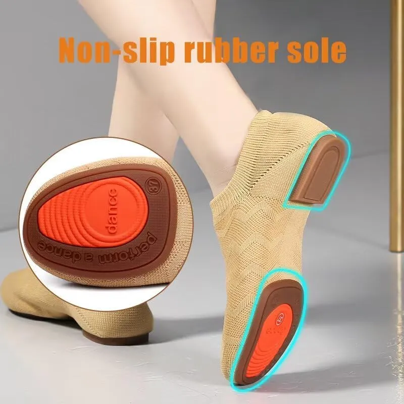 Women's Breathable Mesh Soft Dance Shoes for Yoga Ballet Exercise