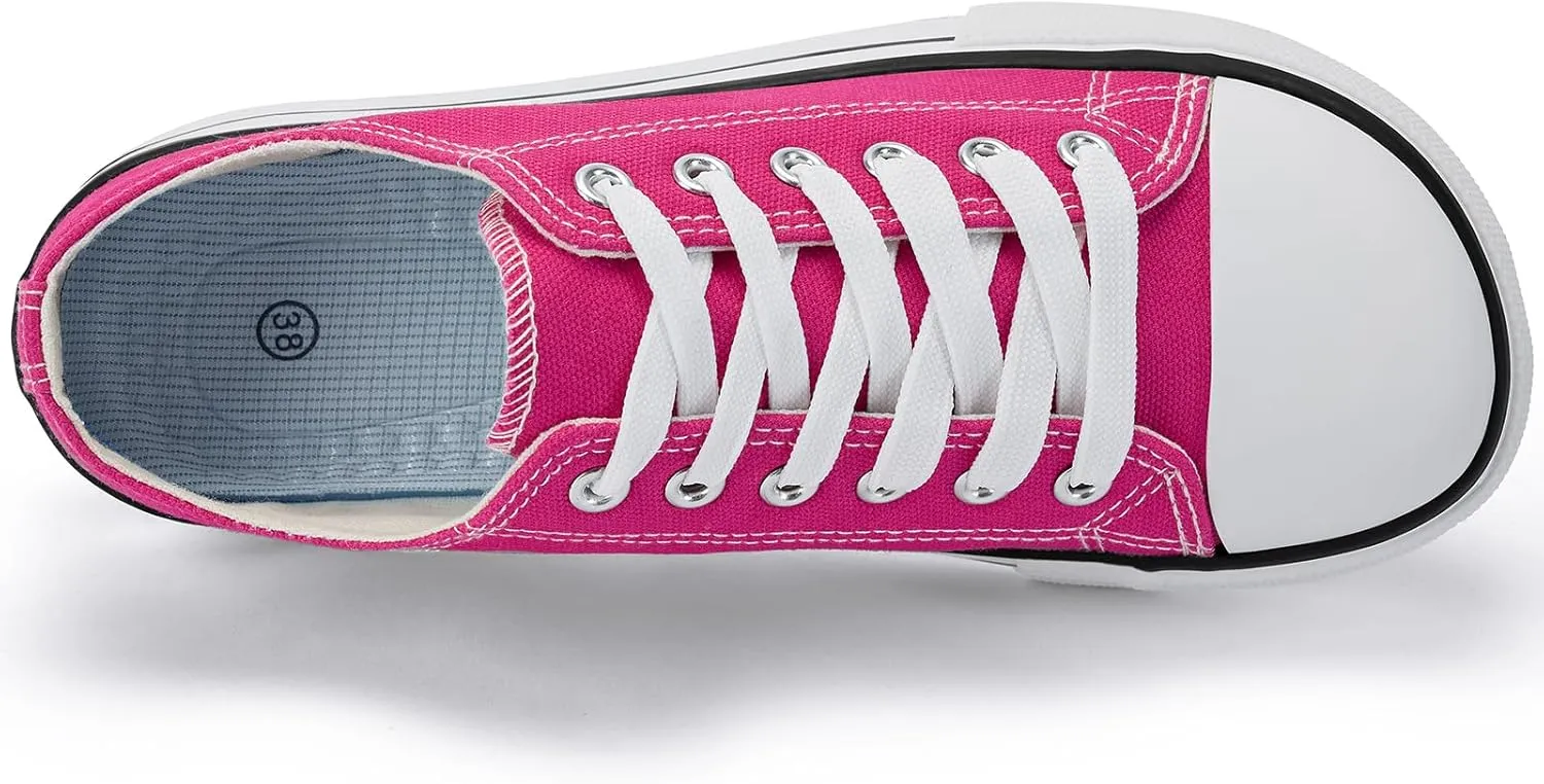 Women's Canvas Tennis Casual Walking for Women Fashion Sneaker Wide Toe Shoes