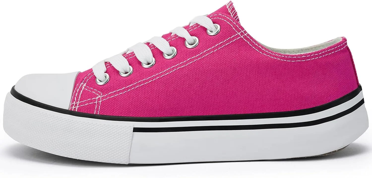 Women's Canvas Tennis Casual Walking for Women Fashion Sneaker Wide Toe Shoes