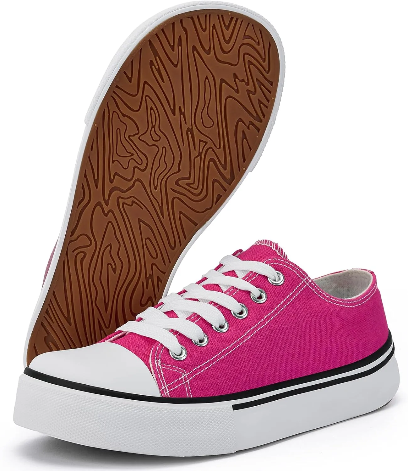Women's Canvas Tennis Casual Walking for Women Fashion Sneaker Wide Toe Shoes