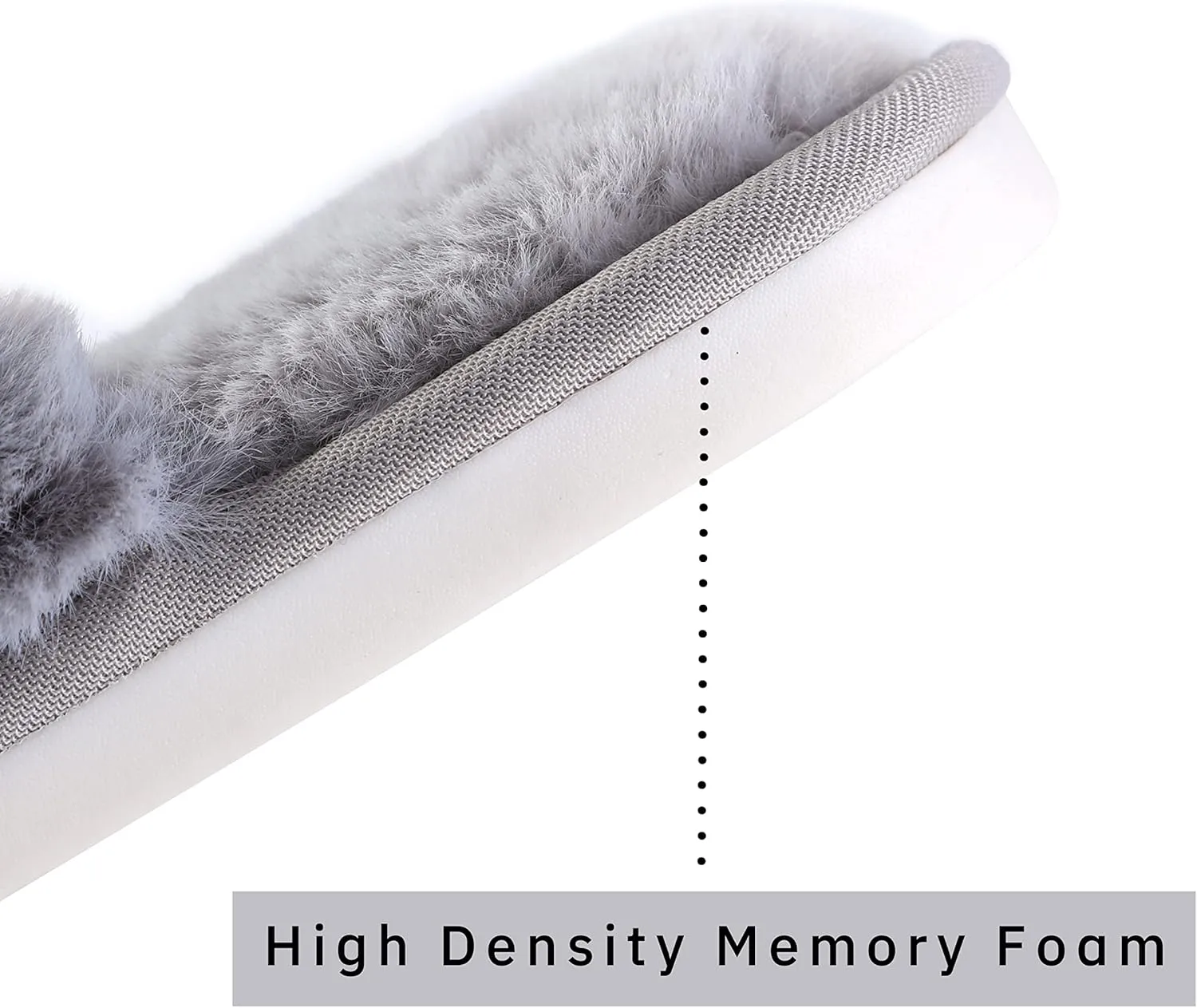 Women's Cross Band fluffy Slippers, Lady Soft Plush Faux Rabbit Fur Furry Cozy Open Toe House Indoor Warm Slippers