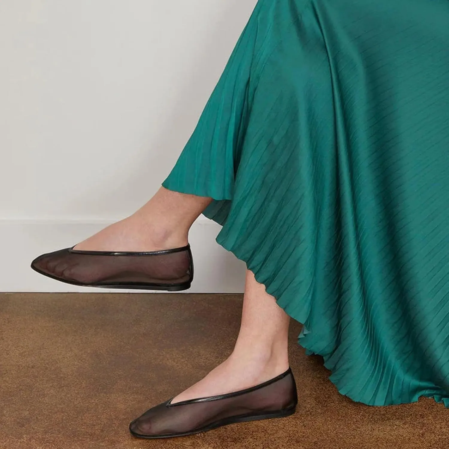 Women's Fine Mesh Ballet Flats,Round Toe Ballerina Shoes,Casual Slip On Mary Jane Flats,Comfortable Daily Dress Shoes