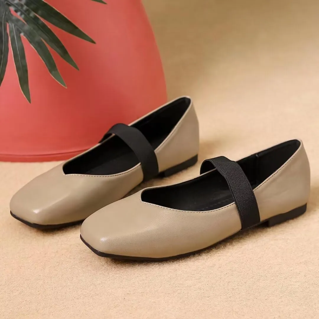 Women's Flat Mary Jane Shoes Ankle Strap Round Toe Chinese Style Ballet Flats Casual Walking Shoes